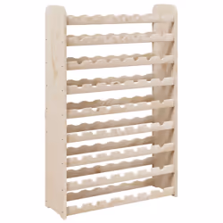 vidaXL Wine Rack with Top Board Wine Shelf Wine Bottle Holder Solid Wood Pine - 63 piece