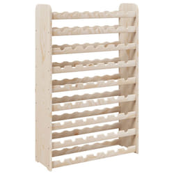 vidaXL Wine Rack with Top Board Wine Shelf Wine Bottle Holder Solid Wood Pine - 63 piece