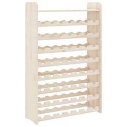 vidaXL Wine Rack with Top Board Wine Shelf Wine Bottle Holder Solid Wood Pine - 56 piece