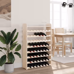 vidaXL Wine Rack with Top Board Wine Shelf Wine Bottle Holder Solid Wood Pine - 56 piece