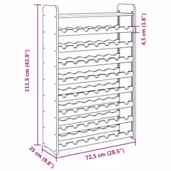 vidaXL Wine Rack with Top Board Wine Shelf Wine Bottle Holder Solid Wood Pine - 56 piece - Additional view 8