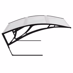 vidaXL Robot Mower Garage Lawnmower Garage Robot Mower Carport Shed Black - Additional view 4