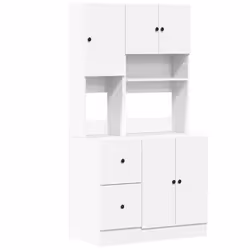 vidaXL Kitchen Cabinet Storage Cabinet Cupboard Unit White Engineered Wood