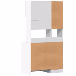 vidaXL Kitchen Cabinet Storage Cabinet Cupboard Unit White Engineered Wood - Additional view 5