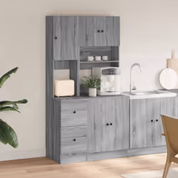 vidaXL Kitchen Cabinet Storage Cabinet Cupboard Grey Sonoma Engineered Wood
