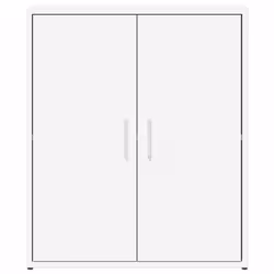 vidaXL Sideboards Cupboard Side Cabinet Highboard 2 pcs White Engineered Wood - Additional view 4
