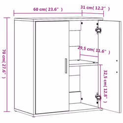 vidaXL Sideboards Cupboard Cabinet Highboard 2 pcs Sonoma Oak Engineered Wood - Additional view 3