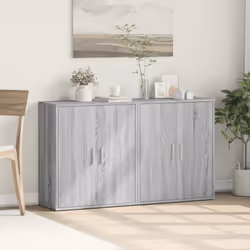 vidaXL Sideboards Cupboard Cabinet Highboard 2 pcs Grey Sonoma Engineered Wood - Additional view 2