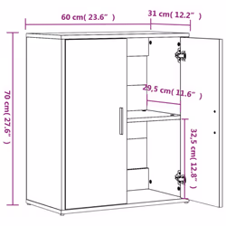 vidaXL Sideboards Cupboard Cabinet Highboard 2 pcs Grey Sonoma Engineered Wood - Additional view 3