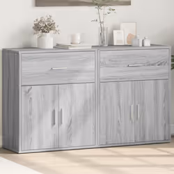 vidaXL Sideboards Cupboard Cabinet Highboard 2 pcs Grey Sonoma Engineered Wood - Additional view 2