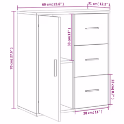 vidaXL Sideboards Cupboard Cabinet Highboard 2 pcs Sonoma Oak Engineered Wood - Additional view 3