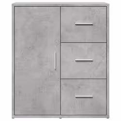 vidaXL Sideboards Cupboard Cabinet Highboard 2 pcs Smoked Oak Engineered Wood - concrete grey - Additional view 4