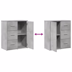 vidaXL Sideboards Cupboard Cabinet Highboard 2 pcs Grey Sonoma Engineered Wood - Additional view 7