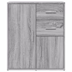 vidaXL Sideboards Cupboard Storage Cabinet 2 pcs Concrete Grey Engineered Wood - grey sonoma - Additional view 4