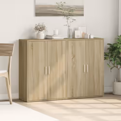vidaXL Sideboards Cupboard Cabinet Highboard 2 pcs Sonoma Oak Engineered Wood - Additional view 2
