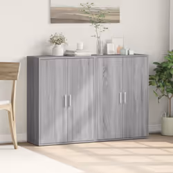 vidaXL Sideboards Cupboard Cabinet Highboard 2 pcs Grey Sonoma Engineered Wood - Additional view 2