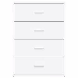 vidaXL Sideboards Cupboard Side Cabinet Highboard 2 pcs White Engineered Wood - Additional view 4