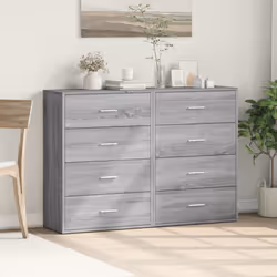 vidaXL Sideboards Cupboard Cabinet Highboard 2 pcs Grey Sonoma Engineered Wood - Additional view 2