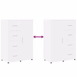 vidaXL Sideboards Cupboard Cabinet Highboard 2 pcs Grey Sonoma Engineered Wood - white - Additional view 9
