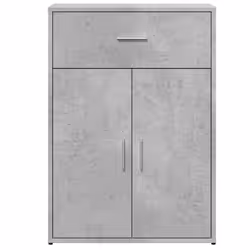 vidaXL Sideboards Storage Cupboard Cabinet 2 pcs Concrete Grey Engineered Wood - Additional view 4