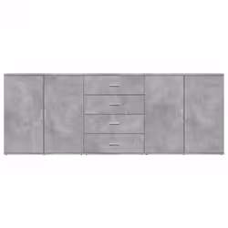 vidaXL Sideboards Cupboard Storage Cabinet Highboard 3 pcs Engineered Wood - concrete grey - Additional view 3