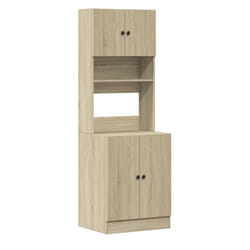 vidaXL Kitchen Cabinet Storage Unit Sideboard Tall Cupboard Engineered Wood - sonoma oak, 60 x 50 x 180 cm
