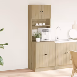 vidaXL Kitchen Cabinet Storage Unit Sideboard Tall Cupboard Engineered Wood - sonoma oak, 60 x 50 x 180 cm