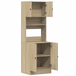 vidaXL Kitchen Cabinet Storage Unit Sideboard Tall Cupboard Engineered Wood - sonoma oak, 60 x 50 x 180 cm - Additional view 6
