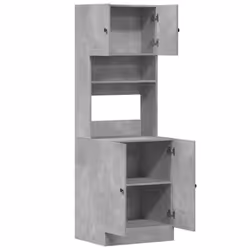 vidaXL Kitchen Cabinet Storage Unit Sideboard Tall Cupboard Engineered Wood - concrete grey, 60 x 50 x 180 cm - Additional view 6