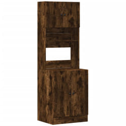 vidaXL Kitchen Cabinet Storage Unit Sideboard Tall Cupboard Engineered Wood - smoked oak, 60 x 50 x 180 cm