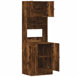 vidaXL Kitchen Cabinet Storage Unit Sideboard Tall Cupboard Engineered Wood - smoked oak, 60 x 50 x 180 cm - Additional view 6
