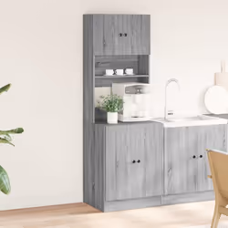 vidaXL Kitchen Cabinet Storage Unit Sideboard Tall Cupboard Engineered Wood - grey sonoma, 60 x 50 x 180 cm