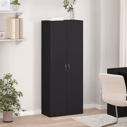 vidaXL Office Cabinet Filing Folder Organiser Storage Cabinet Engineered Wood - black
