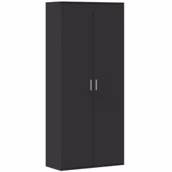 vidaXL Highboard Sideboard Side Cabinet Cupboard Brown Oak Engineered Wood - black