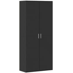 vidaXL Highboard Sideboard Side Cabinet Cupboard Brown Oak Engineered Wood - black