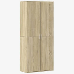 vidaXL Highboard Sideboard Side Cabinet Cupboard Brown Oak Engineered Wood - sonoma oak
