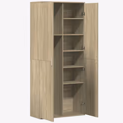 vidaXL Highboard Sideboard Side Cabinet Cupboard Brown Oak Engineered Wood - sonoma oak - Additional view 5