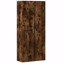 vidaXL Highboard Sideboard Side Cabinet Cupboard Brown Oak Engineered Wood - smoked oak