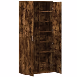 vidaXL Highboard Sideboard Side Cabinet Cupboard Brown Oak Engineered Wood - smoked oak - Additional view 5