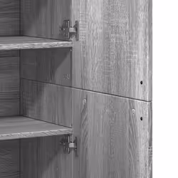 vidaXL Highboard Sideboard Side Cabinet Cupboard Brown Oak Engineered Wood - grey sonoma - Additional view 7