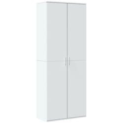vidaXL Highboard Sideboard Cabinet Storage Cupboard Sonoma Oak Engineered Wood - white