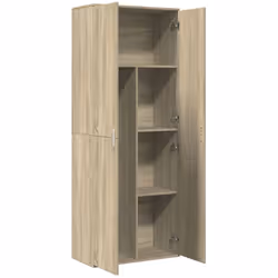 vidaXL Highboard Sideboard Cabinet Storage Cupboard Sonoma Oak Engineered Wood - sonoma oak - Additional view 4