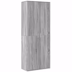vidaXL Highboard Sideboard Cabinet Storage Cupboard Sonoma Oak Engineered Wood - grey sonoma