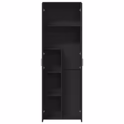 vidaXL Highboard Sideboard Side Cabinet Storage Cupboard Black Engineered Wood - Additional view 6