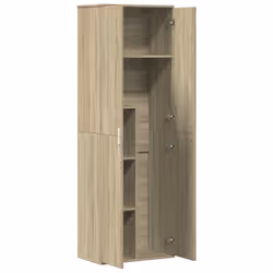 vidaXL Highboard Sideboard Cabinet Storage Cupboard Sonoma Oak Engineered Wood - Additional view 5