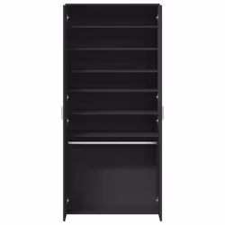 vidaXL Shoe Cabinet Shoe Storage Cupboard Shoe Rack Black Engineered Wood - Additional view 5