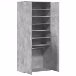 vidaXL Shoe Cabinet Shoe Storage Rack Cupboard Concrete Grey Engineered Wood - Additional view 6