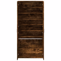 vidaXL Shoe Cabinet Shoe Storage Rack Cupboard Smoked Oak Engineered Wood - Additional view 5
