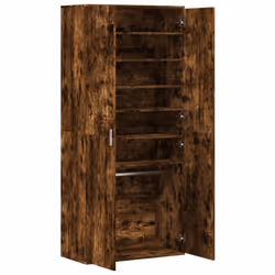 vidaXL Shoe Cabinet Shoe Storage Rack Cupboard Smoked Oak Engineered Wood - Additional view 6