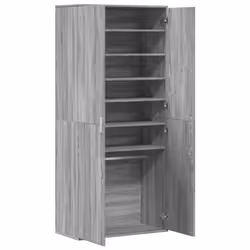 vidaXL Shoe Cabinet Grey Sonoma 80x39x178 cm Engineered Wood - Additional view 6